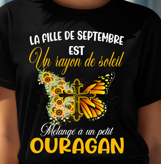 SEPTEMBRE SHIRT Un rayon de soleil Mélangé à un petit OURAGAN - SNOW09 (SKU2603-153-09)