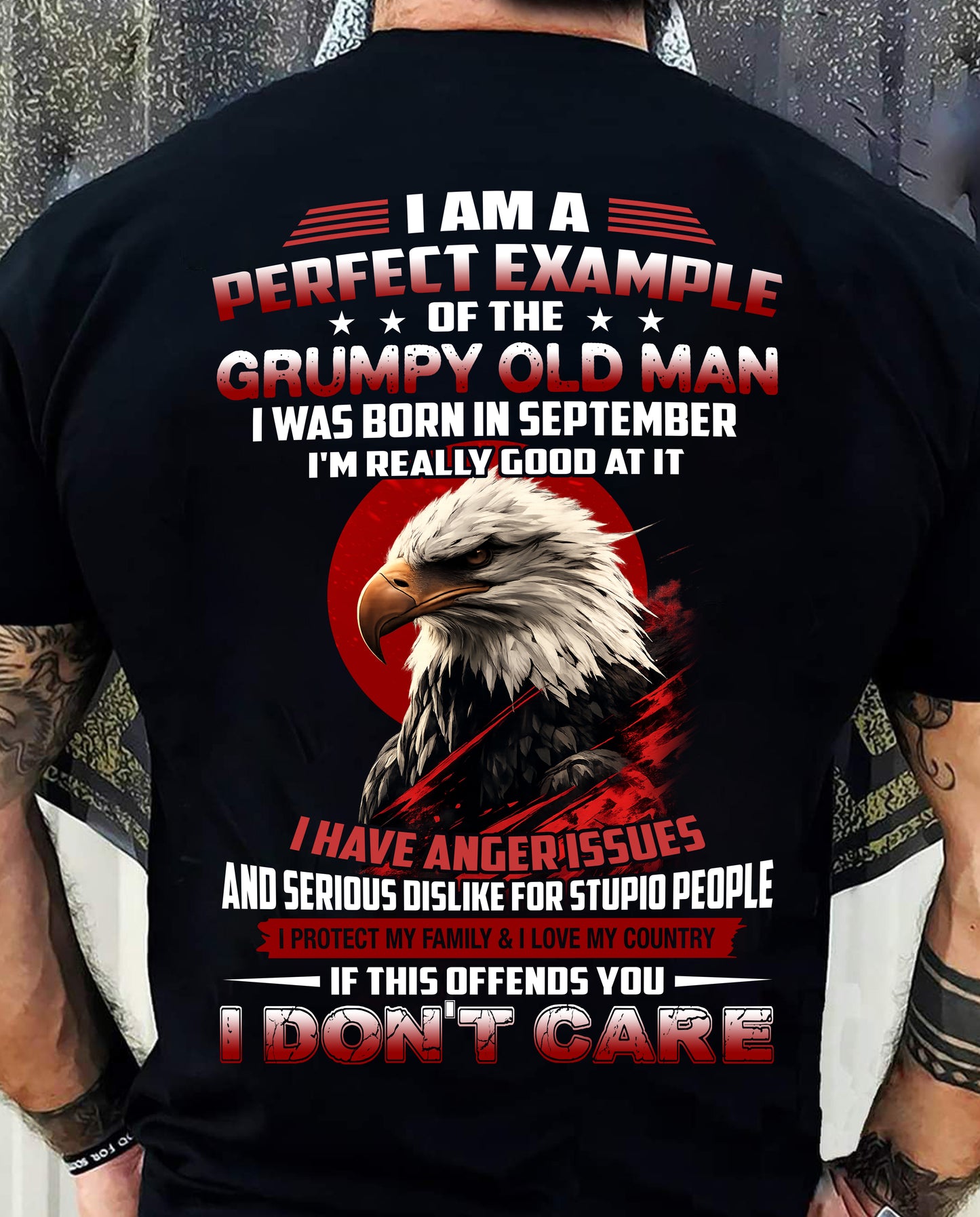 SEPTEMBER SHIRT, I PROTECT MY FAMILY & I LOVE MY COUNTRY - SNOWMALE09 (SKU26T-01299-09)