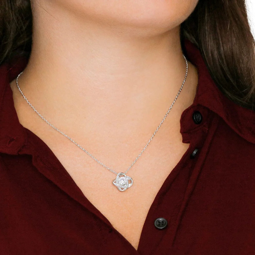 TO MY WIFE FROM HUSBAND - Premium Love Knot Necklace