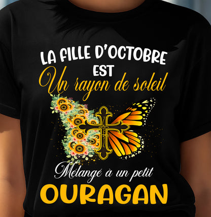 OCTOBRE SHIRT Un rayon de soleil Mélangé à un petit OURAGAN - SNOW10 (SKU2603-153-10)