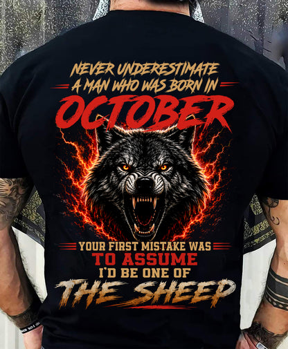 OCTOBER SHIRT, DON'T ASSUME I'D BE ONE OF THE SHEEP - SNOW MALE10 (SKU2608-497-10)