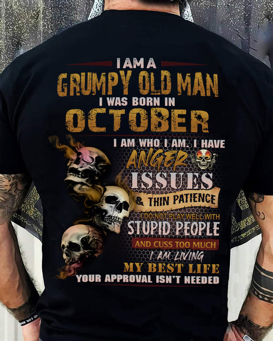 OCTOBER, I AM A GRUMPY OLD MAN-SNOW MALE10 (SKU08-67-10)