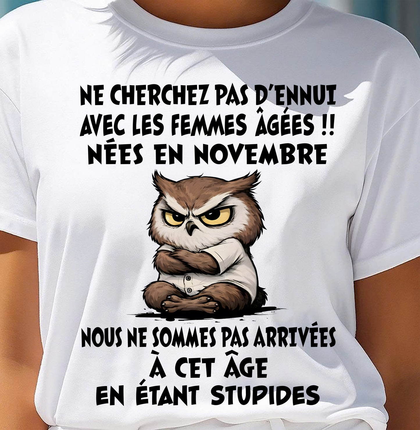 NOVEMBRE T-SHIRT, NE CHERCHEZ PAS D’ENNUI AVEC LES FEMMES ÂGÉES - FMA SNOW11 (SKU2603-327-11)
