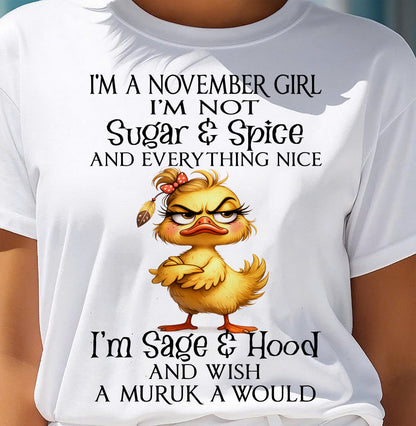 NOVEMBER DUCK SHIRT, I’M NOT SUGAR & SPICE - SNOW11 (SKU2603-59-11)