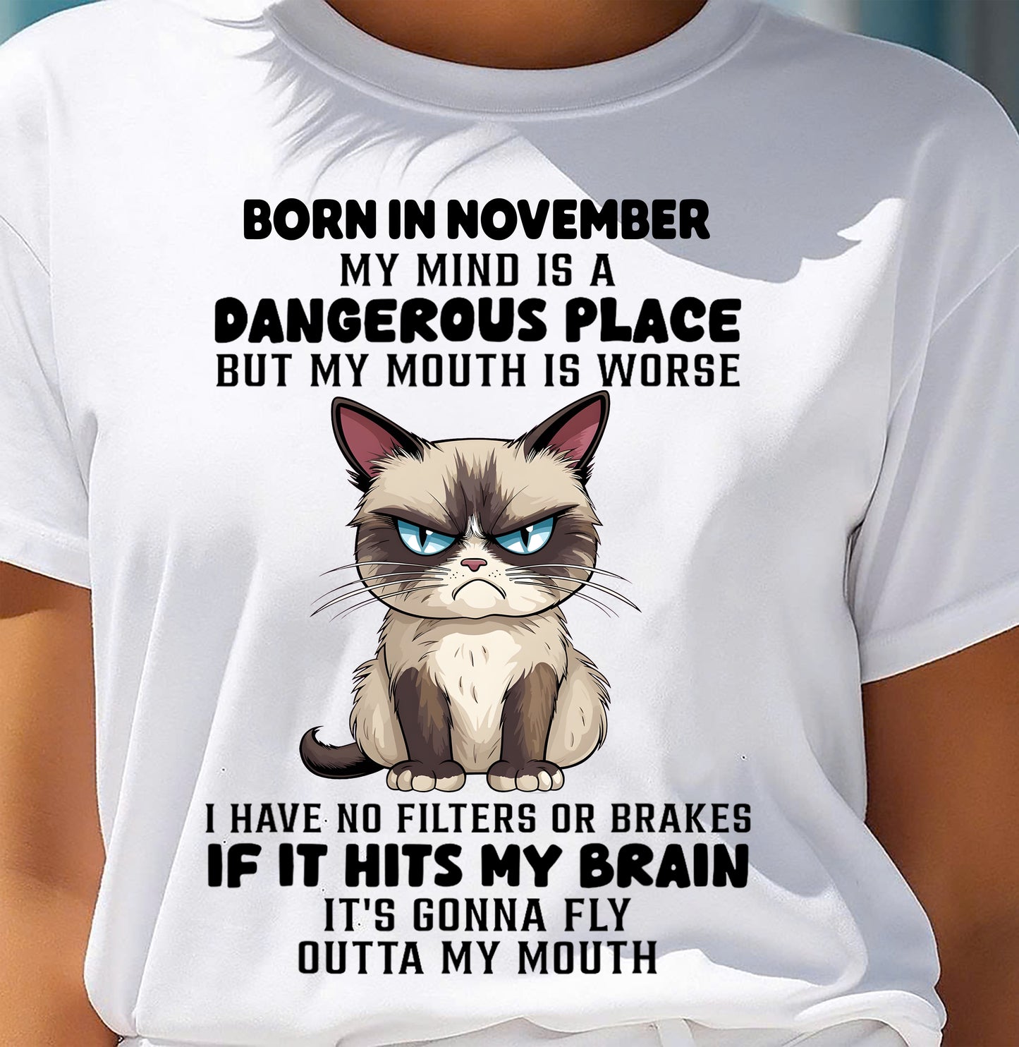 NOVEMBER SHIRT, MY MIND IS A DANGEROUS PLACE - SNOW11 (SKU2603-49-11)
