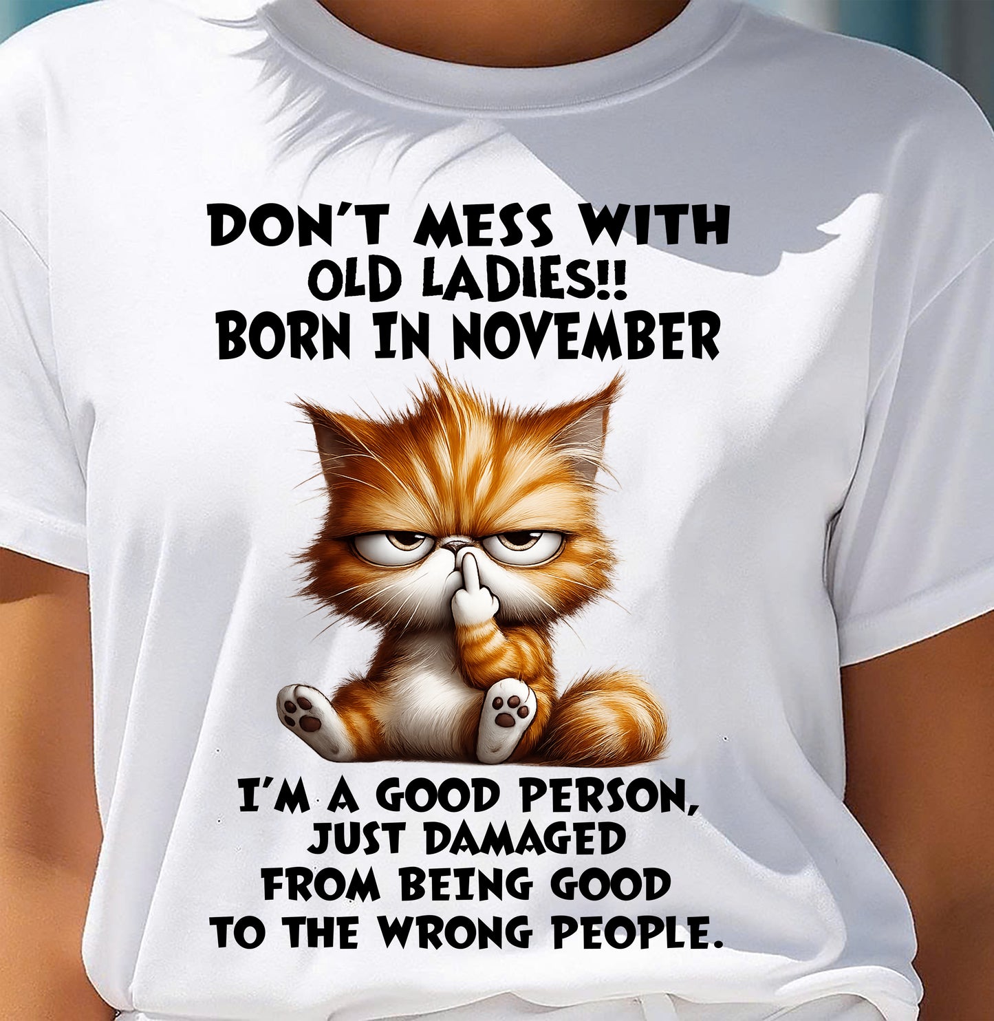NOVEMBER SHIRT, DONT MESS WITH OLD LADIES - SNOW11 (SKU2603-198-11)