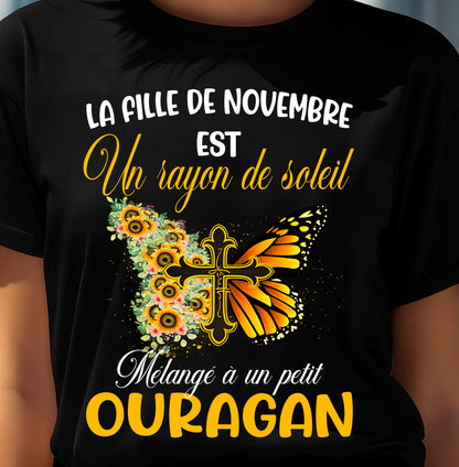 NOVEMBRE SHIRT Un rayon de soleil Mélangé à un petit OURAGAN - SNOW11 (SKU2603-153-11)