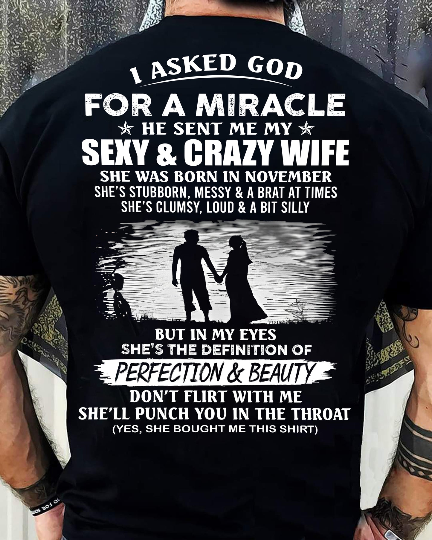 NOVEMBER, SHE’S THE DEFINITION OF PERFECTION & BEAUTY - GIFT SHIRT FROM WIFE - SNOW11 (SKU2606-340-11)
