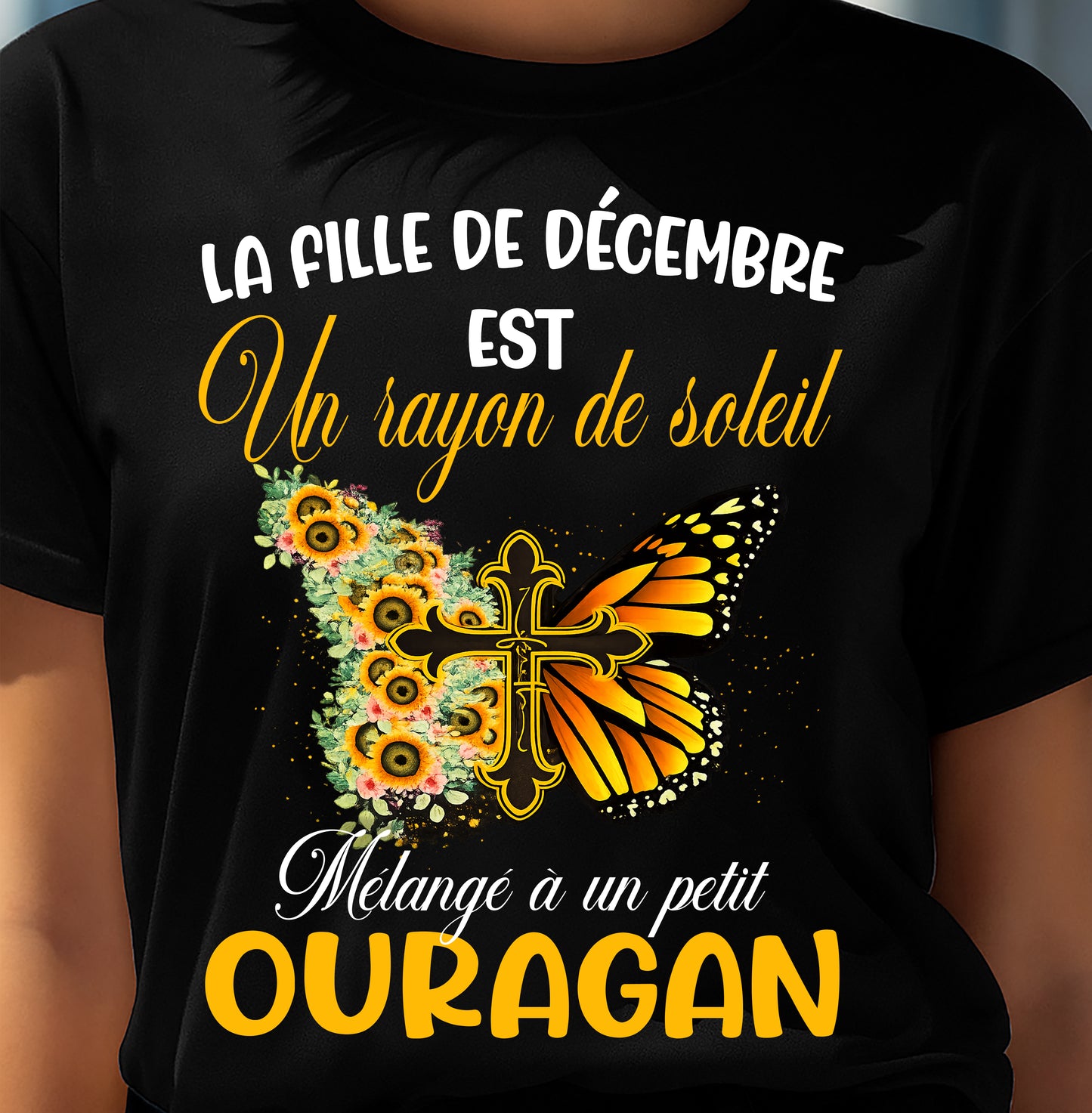 DÉCEMBRE SHIRT Un rayon de soleil Mélangé à un petit OURAGAN - SNOW12 (SKU2603-153-12)