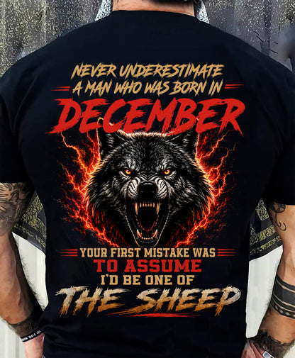 DECEMBER SHIRT, DON'T ASSUME I'D BE ONE OF THE SHEEP - SNOW MALE12 (SKU2608-497-12)