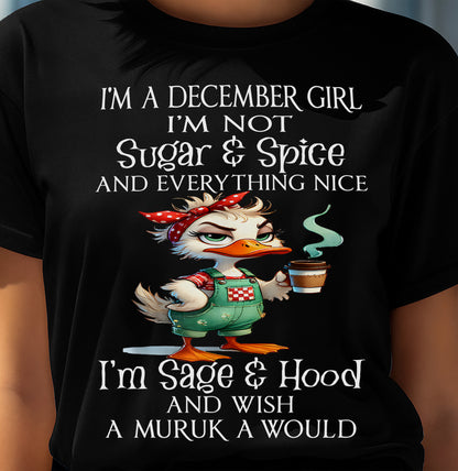 DECEMBER SHIRT, I’M NOT SUGAR & SPICE - SNOW MALE12 (SKU2603-44-12)