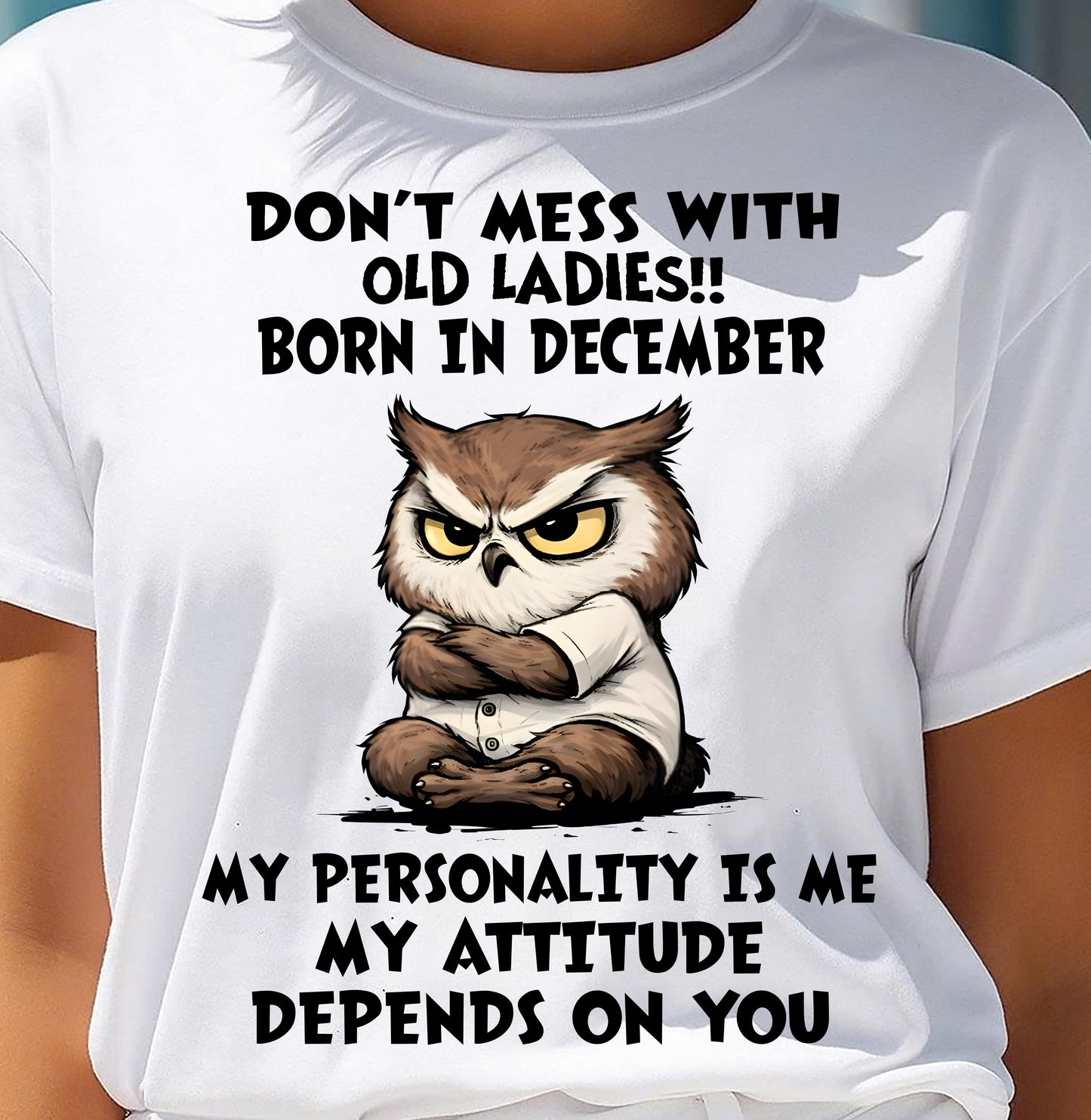 DECEMBER SHIRT, MY ATTITUDE DEPENDS ON YOU - FMA SNOW12 (SKU2604-58-12)