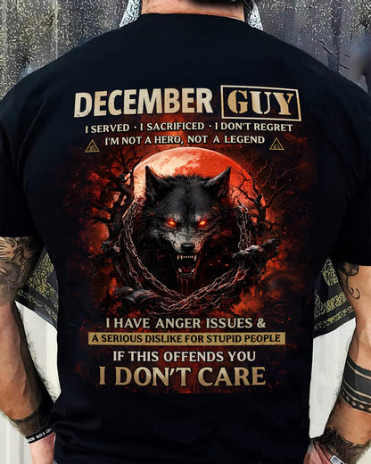 DECEMBER SHIRT, I SERVED I SACRIFICED I DON’T REGRET – SNOW MALE12 (SKU2602-163-12)