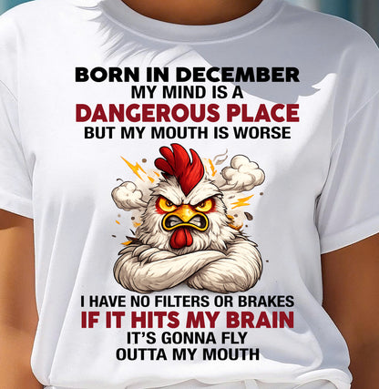 DECEMBER SHIRT, MY MIND IS A DANGEROUS PLACE - SNOW12 (SKU2605-114-12)
