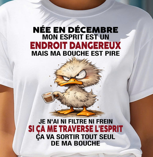 DÉCEMBRE SHIRT JE N'AI NI FILTRE NI FREIN - SNOW12 (SKU2605-146-12)