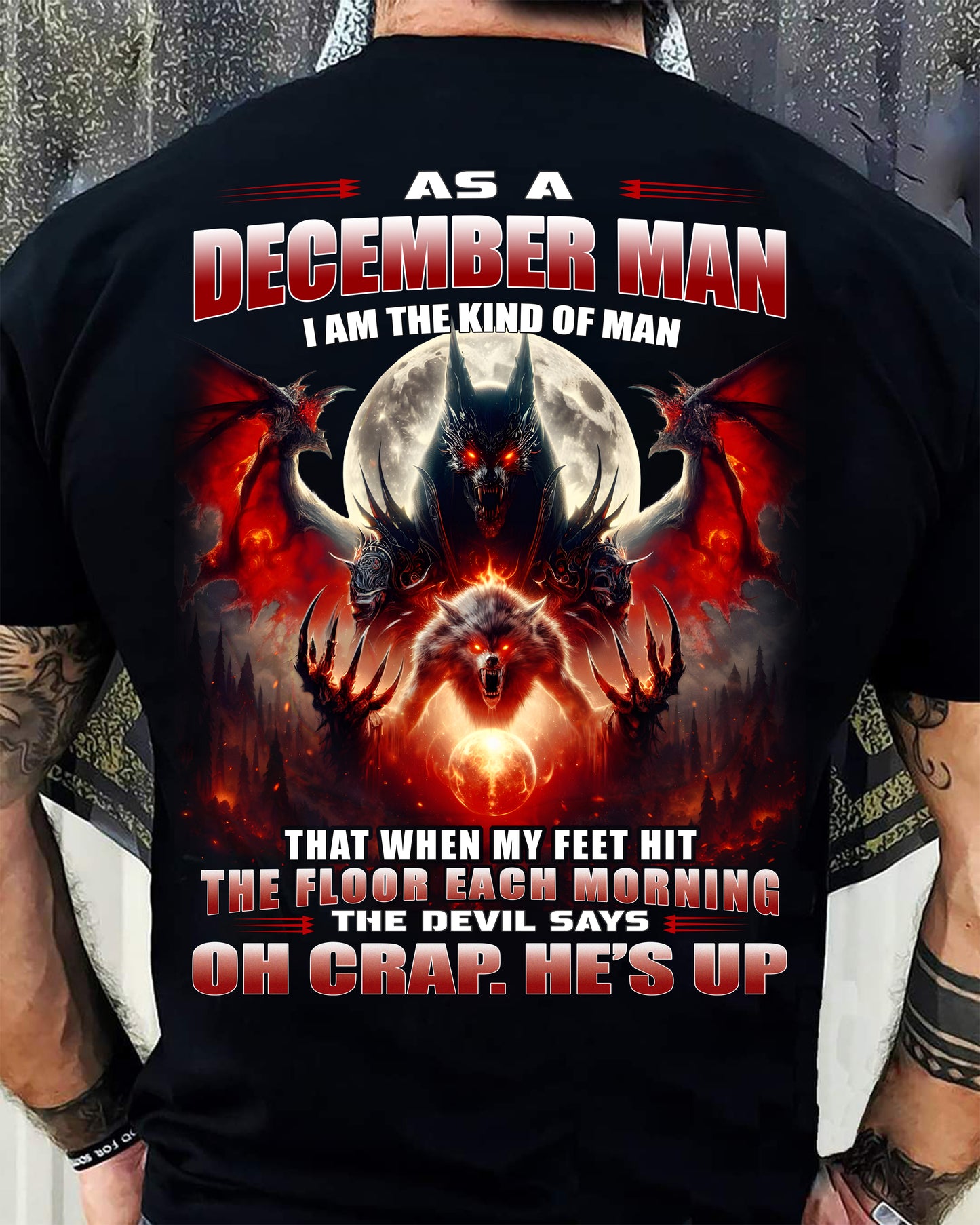 DECEMBER SHIRT, OH CRAP HE'S UP - MAN SNOW12 (SKU2604-94-12)