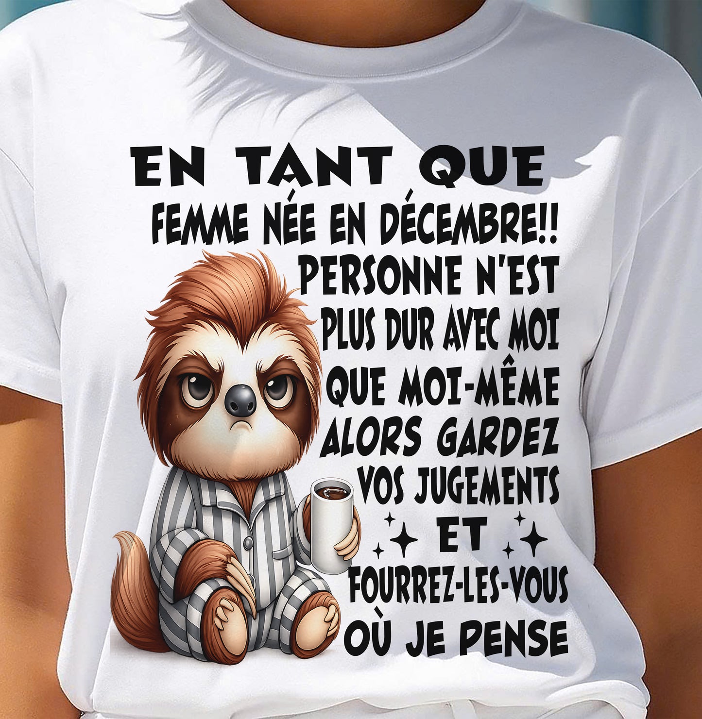 DÉCEMBRE SHIRT EN TANT QUE FEMME NÉE EN DÉCEMBRE - SNOW12 (SKU2605-205-12)