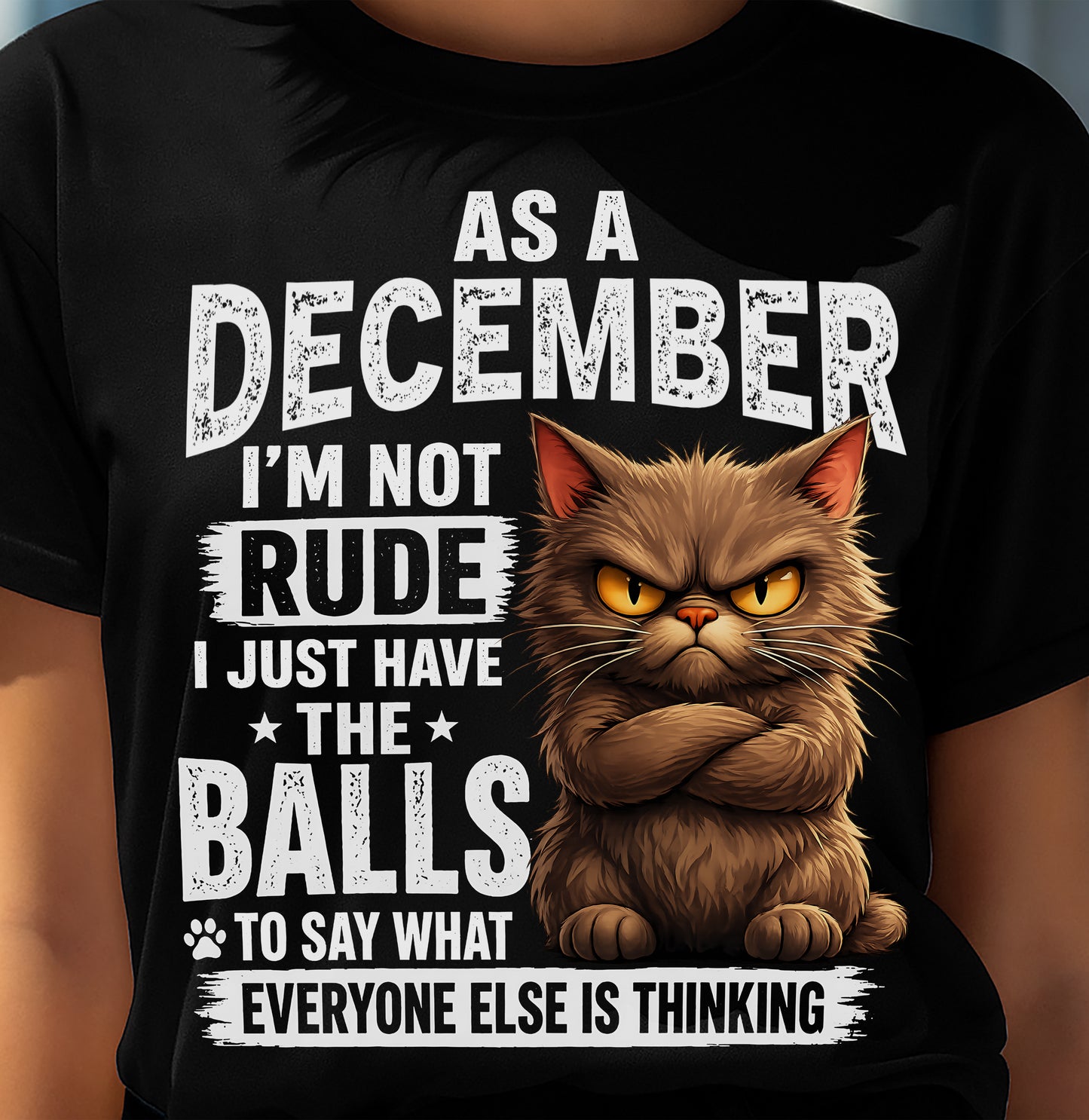 DECEMBER SHIRT, SAY WHAT EVERYONE ELSE IS THINKING - SNOW12 (SKU2604-273-12)