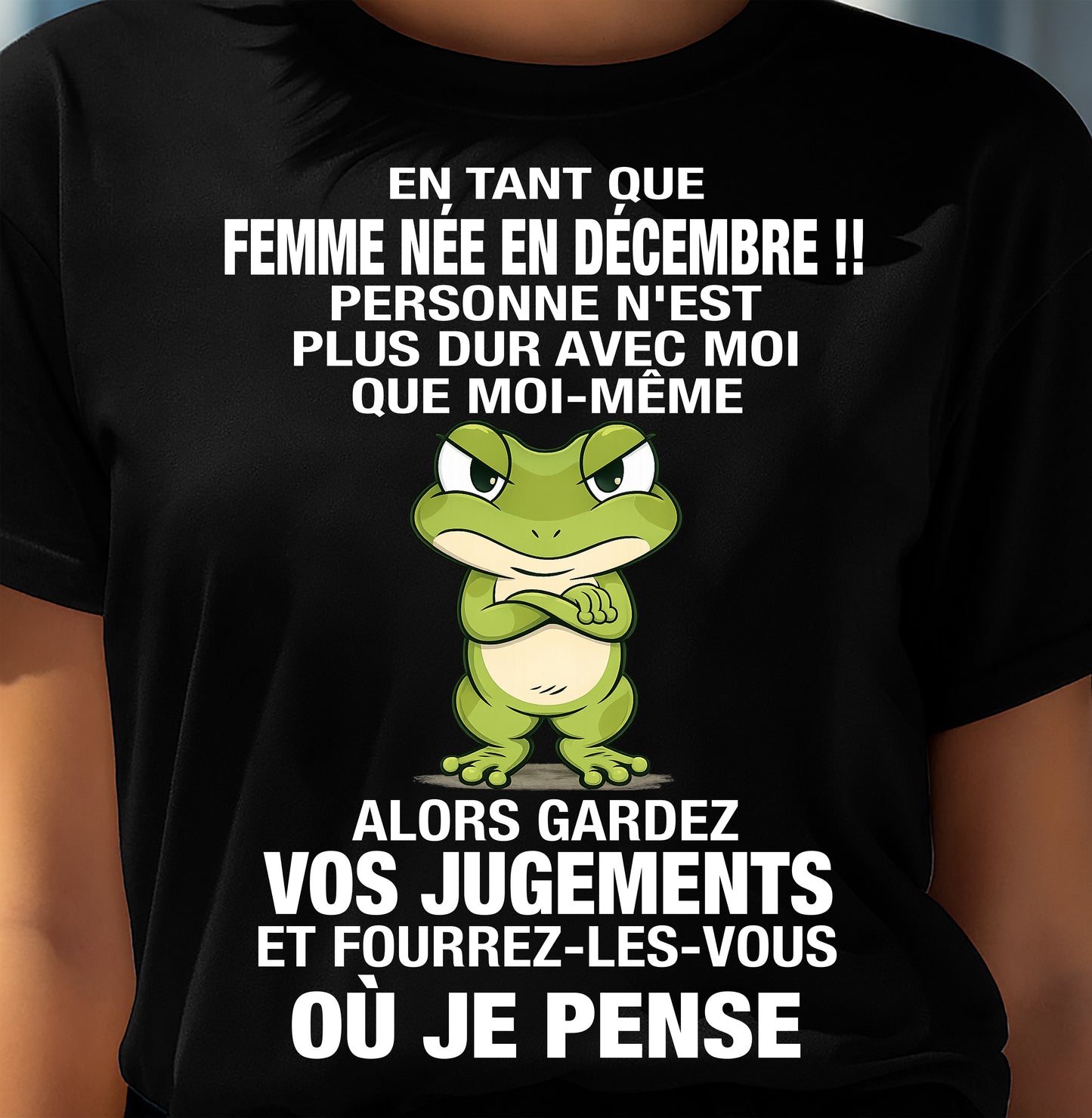 DÉCEMBRE SHIRT EN TANT QUE FEMME NÉE EN DÉCEMBRE - SNOW12 (SKU2605-202-12)
