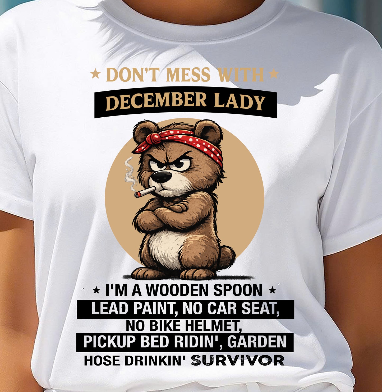 DECEMBER SHIRT, I'M A WOODEN SPOON, LEAD PAINT - SNOW12 (SKU2604-258-12)