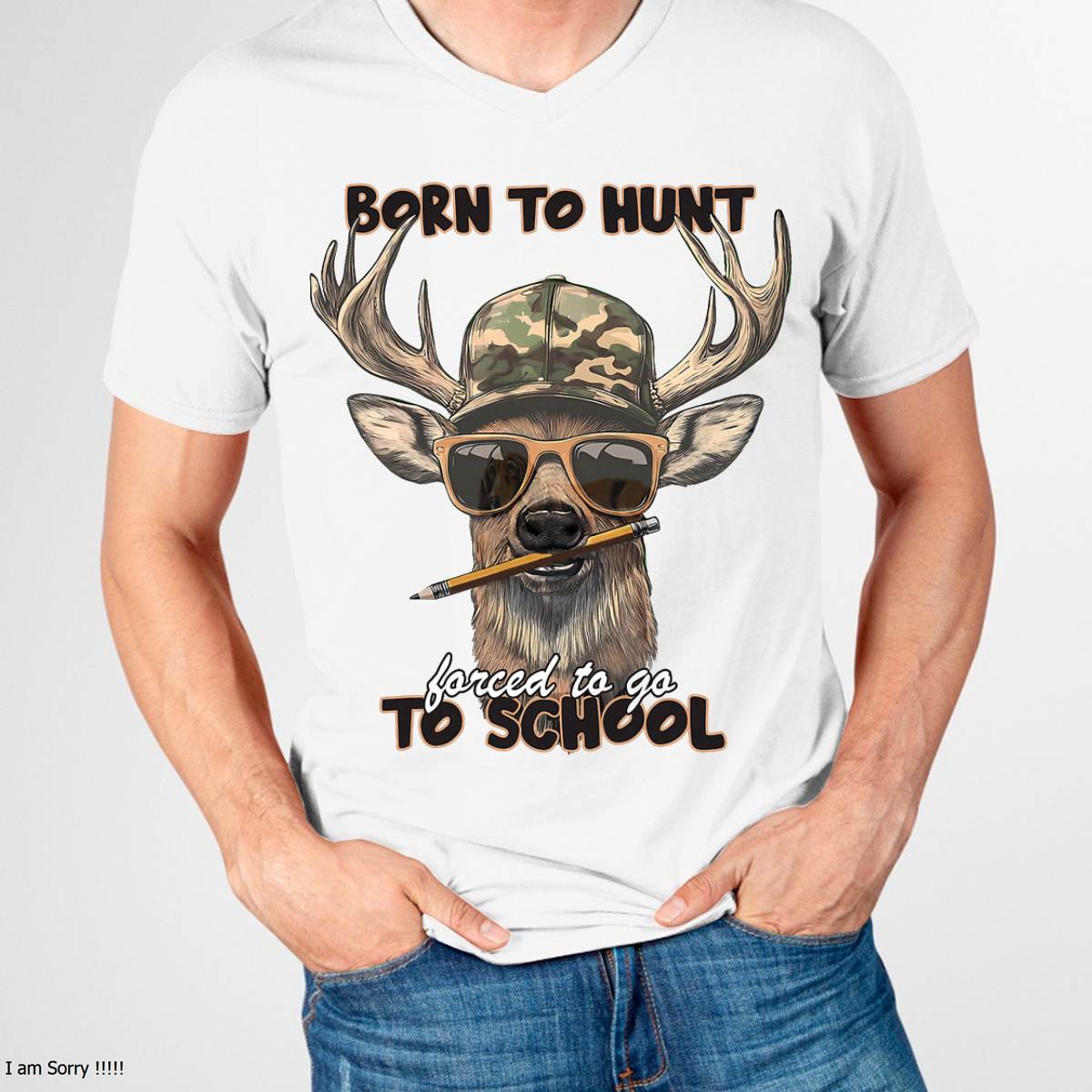 Forced to Go to School Deer Hunting T-Shirt