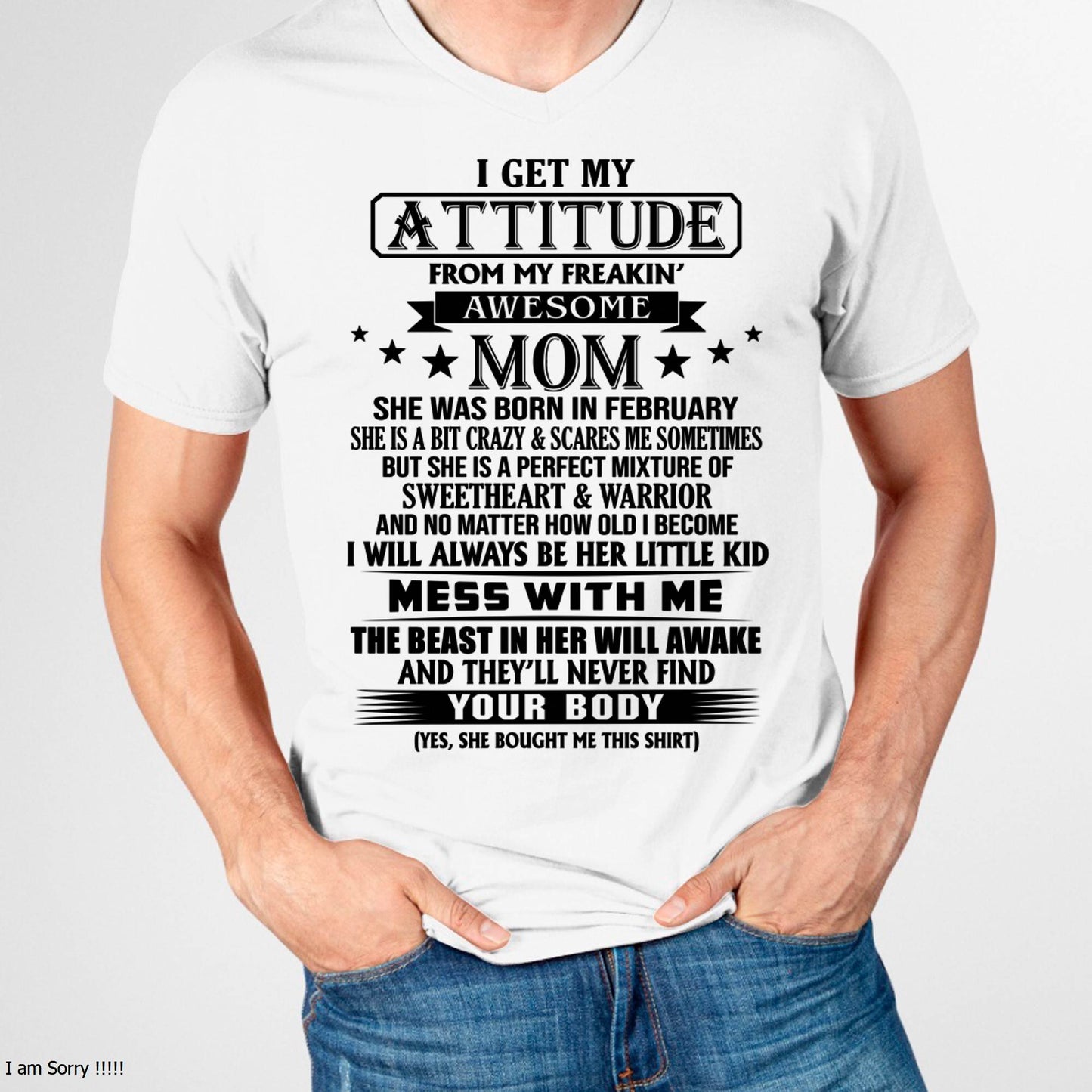 I WILL ALWAYS BE HER LITTLE BOY - GIFT T SHIRT FROM MOM TO SON - SNOW02 (SKU2603-159-02)