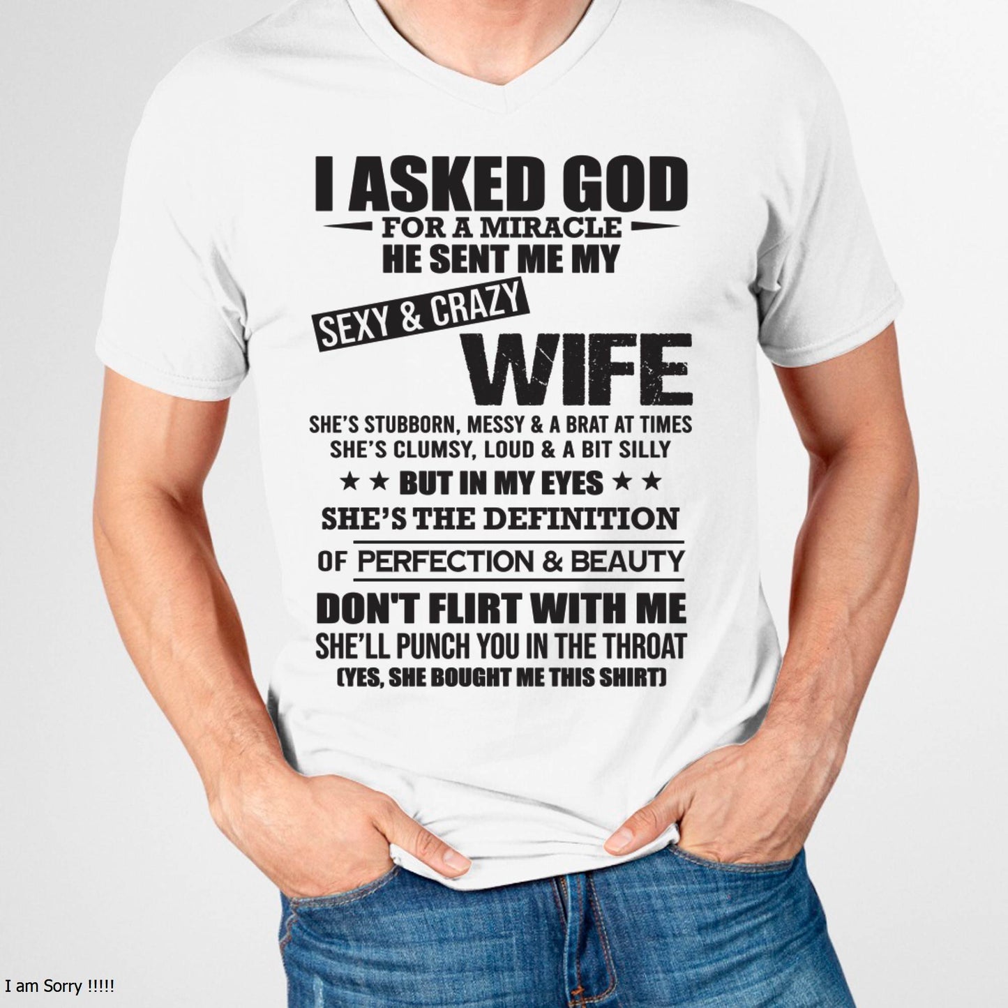 00, SHE’S THE DEFINITION OF PERFECTION & BEAUTY – GIFT T SHIRT FROM WIFE FOR HUSBAND – SNOW MALE00 (SKU26T-01214-00)