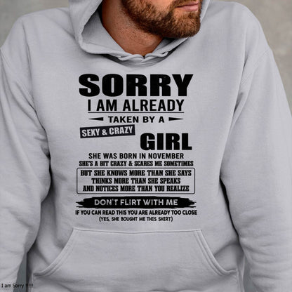 NOVEMBER, SORRY I AM ALREADY TAKEN BY A SEXY & CRAZY GIRL – SNOW MALE01 (SKU26T-01163-11)