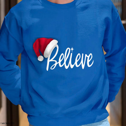 Christmas Long Sleeve T-Shirt - Believe in Santa Claus Shirt - Christmas Unisex T-Shirt/Hoodie/Sweatshirt - SNOW00