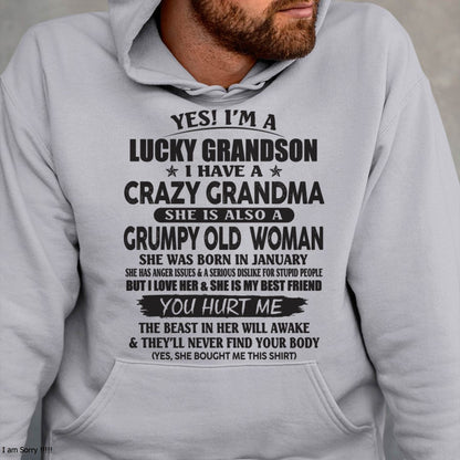 JANUARY - LUCKY GRANDSON OF CRAZY GRANDMA -  FROM GRANDMA - SNOW01 (SKU10-173-01)