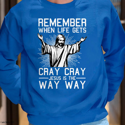 Jesus Is The Way Christmas Funny Faith Religious Christian T-Shirt - Christmas Unisex T-Shirt/Hoodie/Sweatshirt - SNOW00