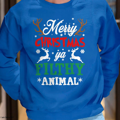 Merry Christmas Animal Filthy Ya Xmas Pajama T-Shirt - Christmas Unisex T-Shirt/Hoodie/Sweatshirt - SNOW00