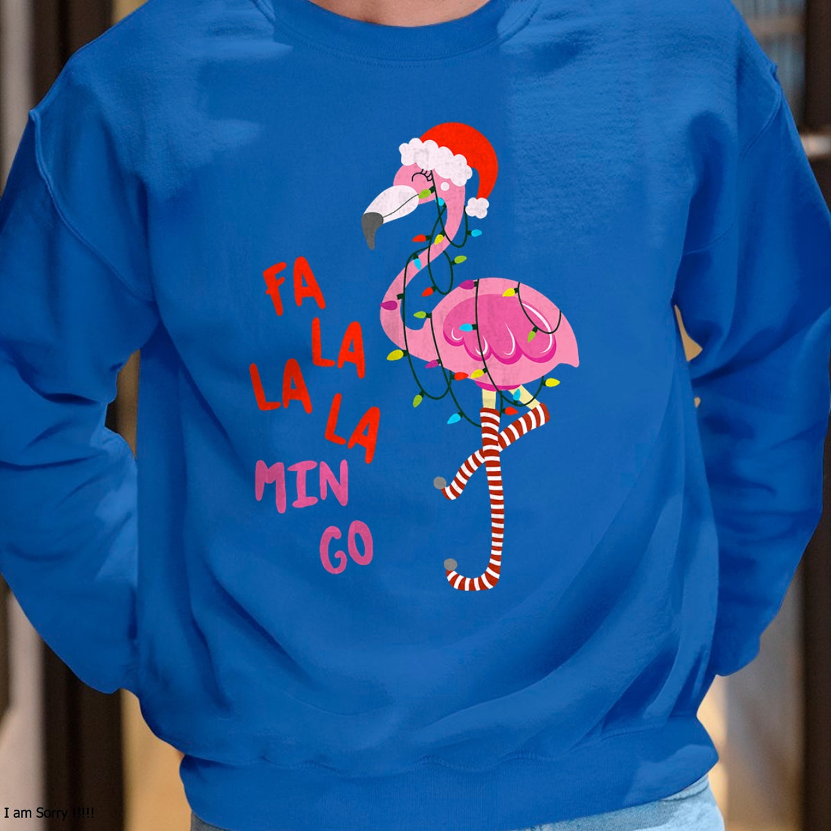 Fa La La Mingo Flamingo Christmas Tropical Xmas Tree Lights T-Shirt - Christmas Unisex T-Shirt/Hoodie/Sweatshirt - SNOW00