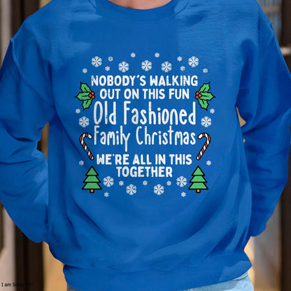 Old Fashioned Family Christmas Ugly Xmas Men Women Kids T-Shirt - Christmas Unisex T-Shirt/Hoodie/Sweatshirt - SNOW00