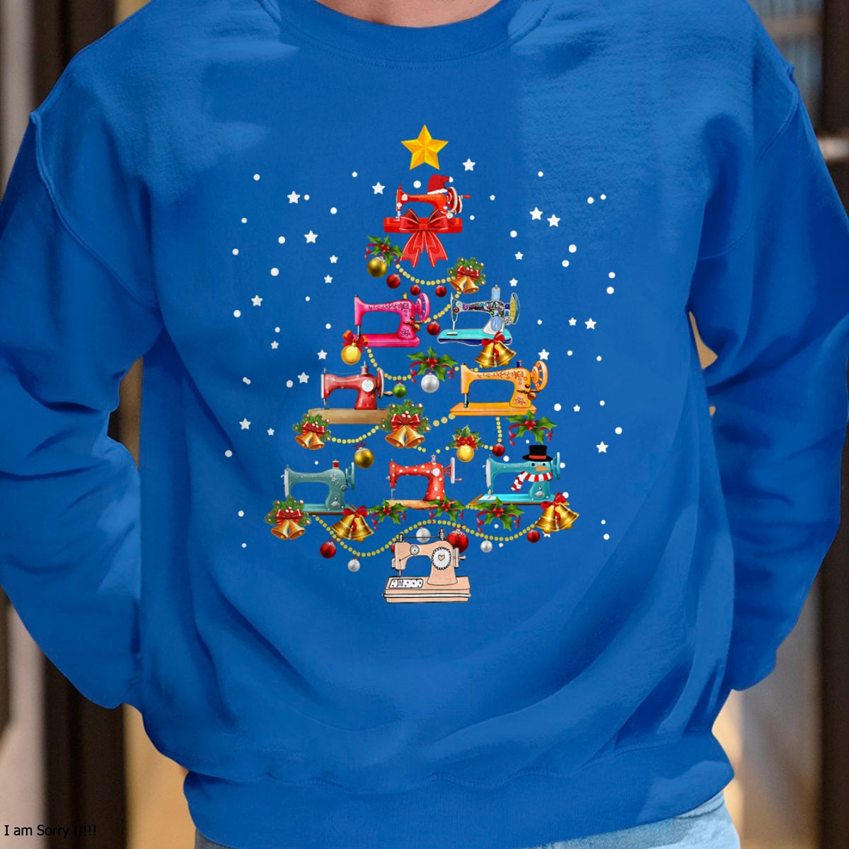 Funny Sewing Machine Christmas Tree Christmas Ornament Women T-Shirt - Christmas Unisex T-Shirt/Hoodie/Sweatshirt - SNOW00