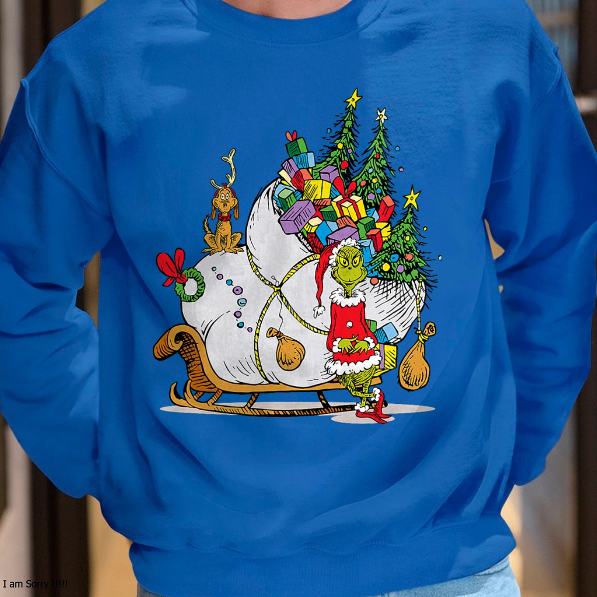 Dr. Seuss Grinch Sleigh T-Shirt - Christmas Unisex T-Shirt/Hoodie/Sweatshirt - SNOW00