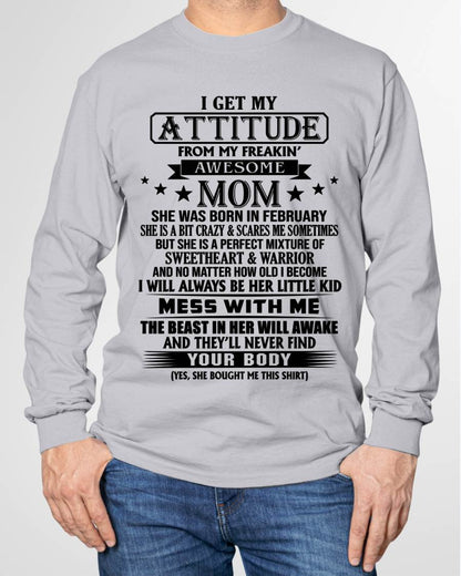 I WILL ALWAYS BE HER LITTLE BOY - GIFT T SHIRT FROM MOM TO SON - SNOW02 (SKU2603-159-02)
