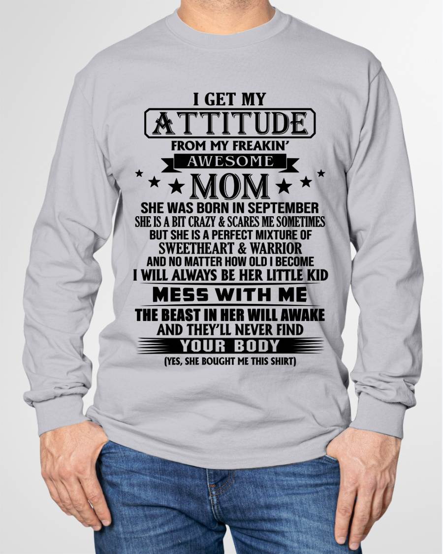 I WILL ALWAYS BE HER LITTLE BOY - GIFT T SHIRT FROM MOM TO SON - SNOW09 (SKU2603-159-09)