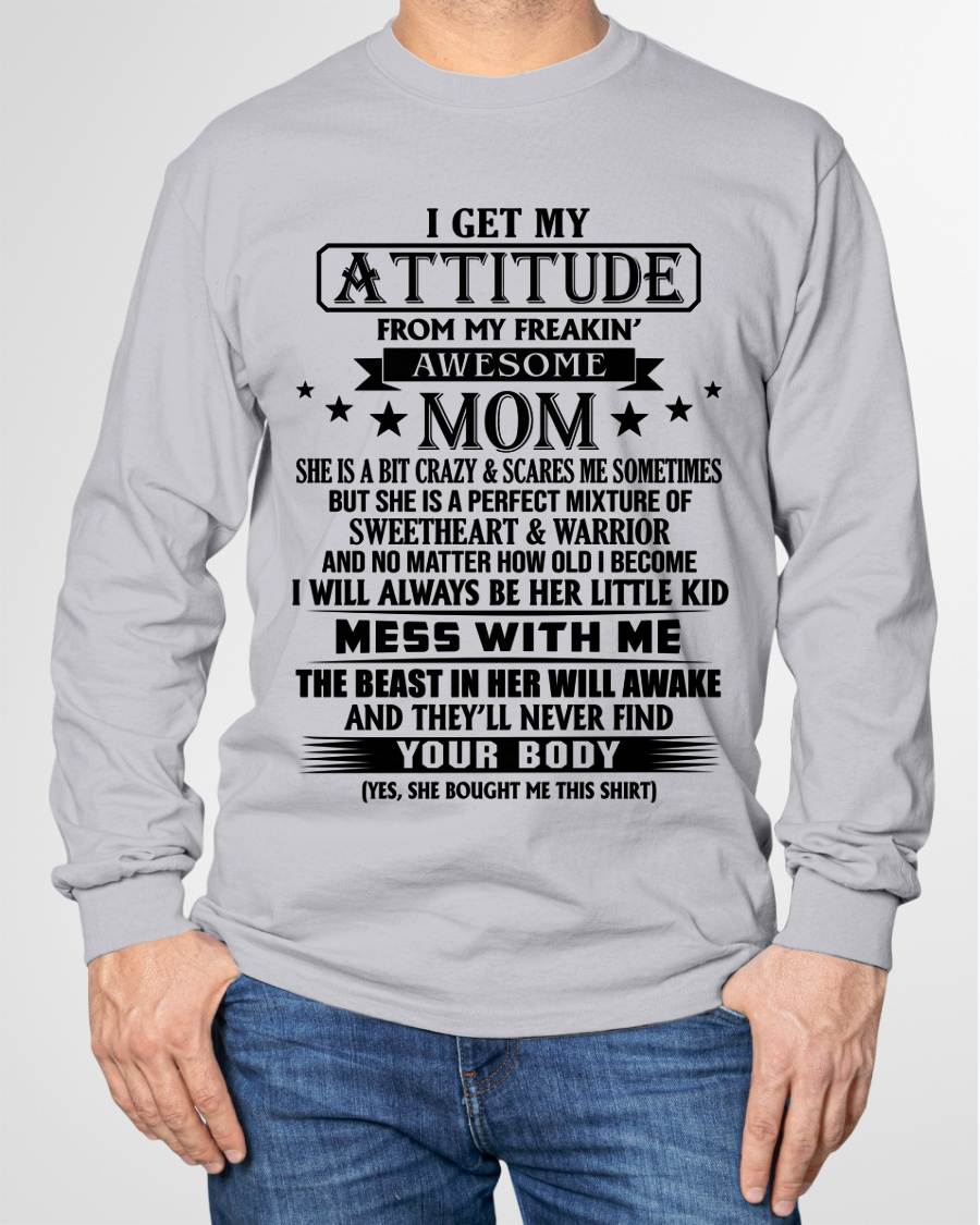 I WILL ALWAYS BE HER LITTLE BOY - GIFT T SHIRT FROM MOM TO SON - SNOW00 (SKU2603-159-00)