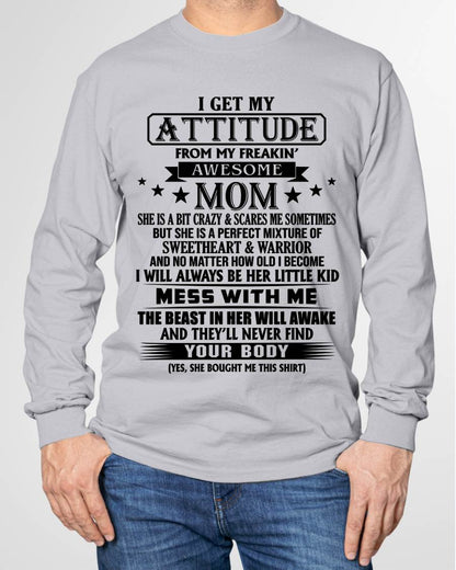 I WILL ALWAYS BE HER LITTLE BOY - GIFT T SHIRT FROM MOM TO SON - SNOW00 (SKU2603-159-00)