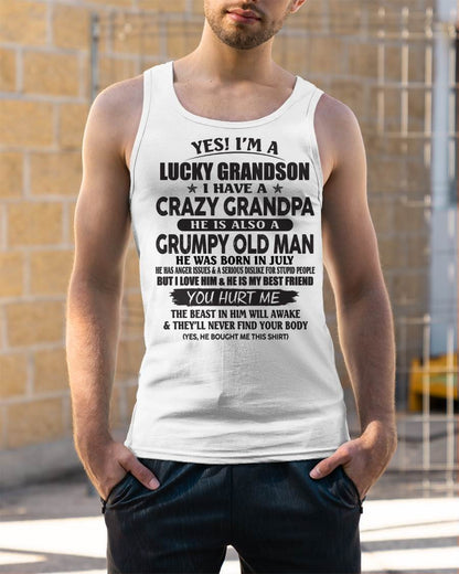 JULY - LUCKY GRANDSON OF CRAZY GRANDPA -  PERFECT GIFT FROM GRANDPA - SNOW07 (SKU12-145-07)