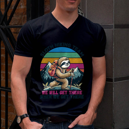 Sloth Hiking Team Hiking Gifts Men Women Kids Funny Sloth T-Shirt