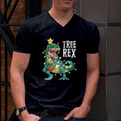 Most Wonderful Christmas Co Dinosaur Christmas Tree Rex Pajamas Men Boys Xmas Lights T-Shirt - Christmas Unisex T-Shirt/Hoodie/Sweatshirt - SNOW00