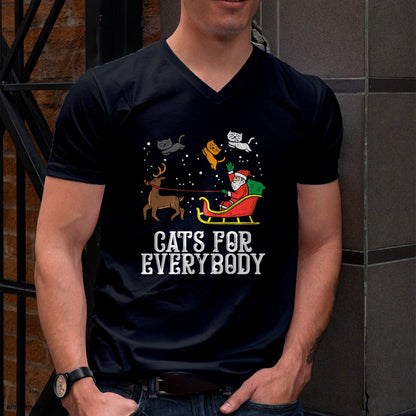 Cats For Everybody Christmas Cat Funny Xmas Women Santa T-Shirt - Christmas Unisex T-Shirt/Hoodie/Sweatshirt - SNOW00