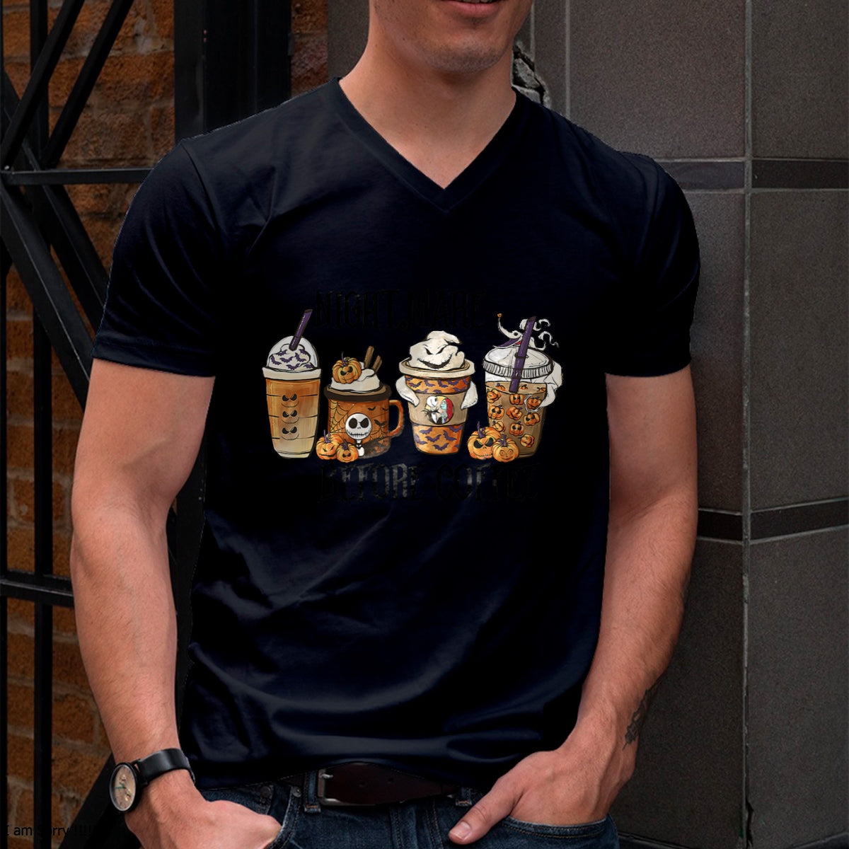 Nightmare Before Coffee Pumpkin Spice Halloween Costume T-Shirt - Christmas Unisex T-Shirt/Hoodie/Sweatshirt - SNOW00