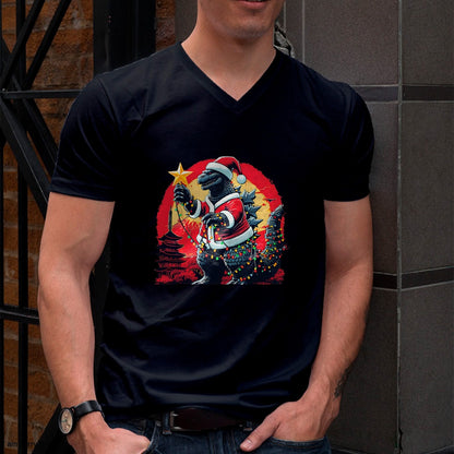 Xmas Christmas Santazilla Funny Holiday Monster Dinosaur T-Shirt - Christmas Unisex T-Shirt/Hoodie/Sweatshirt - SNOW00