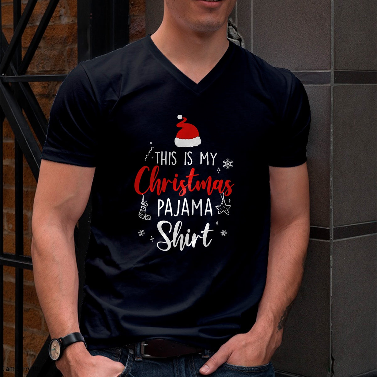 Funny Christmas PJ Pajama Men Women PJS for Family T-Shirt - Christmas Unisex T-Shirt/Hoodie/Sweatshirt - SNOW00