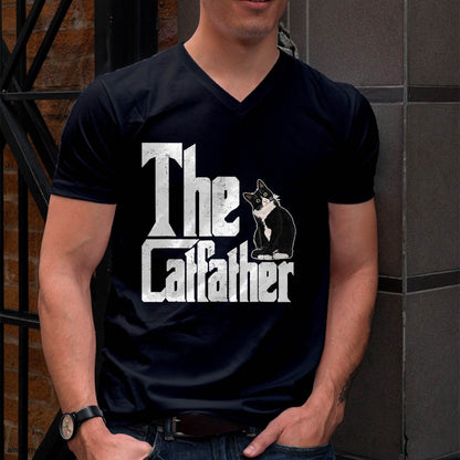 The Catfather Cat Father Mafia Whiskers Male Daddy T-Shirt Small