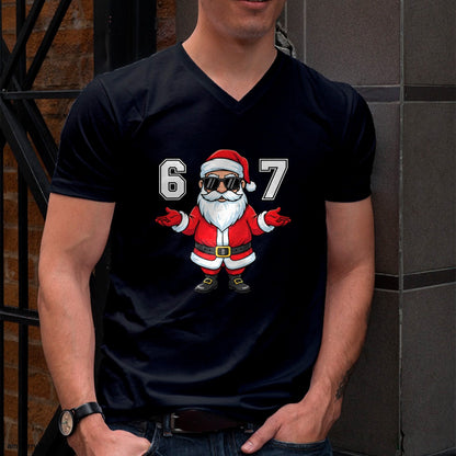 67 Meme Six Seven 6 7 Funny Santa Matching Xmas 67 Christmas T-Shirt - Christmas Unisex T-Shirt/Hoodie/Sweatshirt - SNOW00