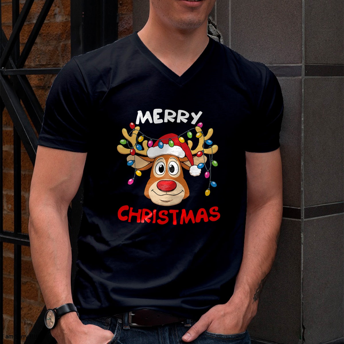 Merry Christmas Reindeer Xmas Family Men Women T-Shirt - Christmas Unisex T-Shirt/Hoodie/Sweatshirt - SNOW00
